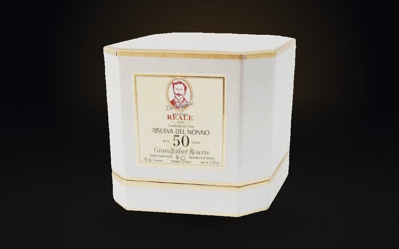 A 50-year aged balsamic box turning in the light